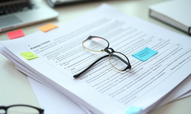 Close up of legal documents on a wooden desk